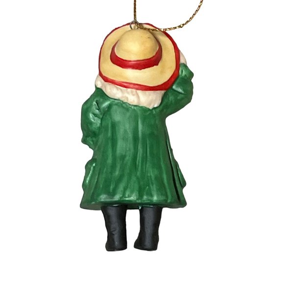 Gorham Porcelain "Mistletoe Girl" Thomas Nast Christmas Ornament - 3 1/4" Tall - Picture 5 of 11